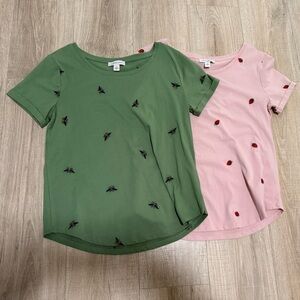 Vintage America Embroidered Tees Bundle - Strawberry & Bee Sz Small